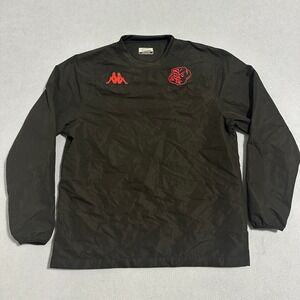 Kappa Crewneck Long Sleeve Sweatshirt Top Black Red Mens Size Medium
